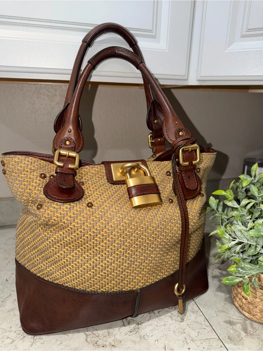 Chloe Paddington Tote with Lock & Key - Picture 13 of 17